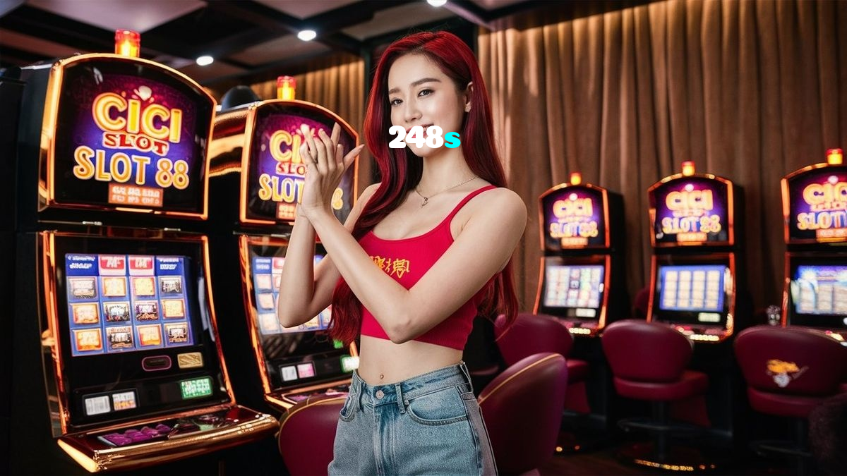 248s casino presented on mobile device in Pakistan with slots and live games